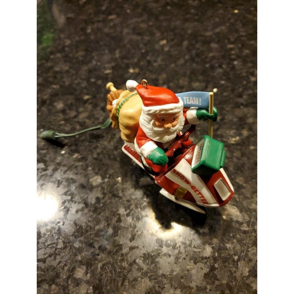 1993 Vintage Santa on Snow Getter Mobile Hallmark